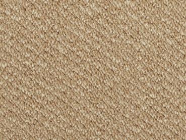 Rechteckige Draufsicht vom Vorwerk Telma Teppichboden in gold – edler Teppichboden für exklusive Wohnakzente